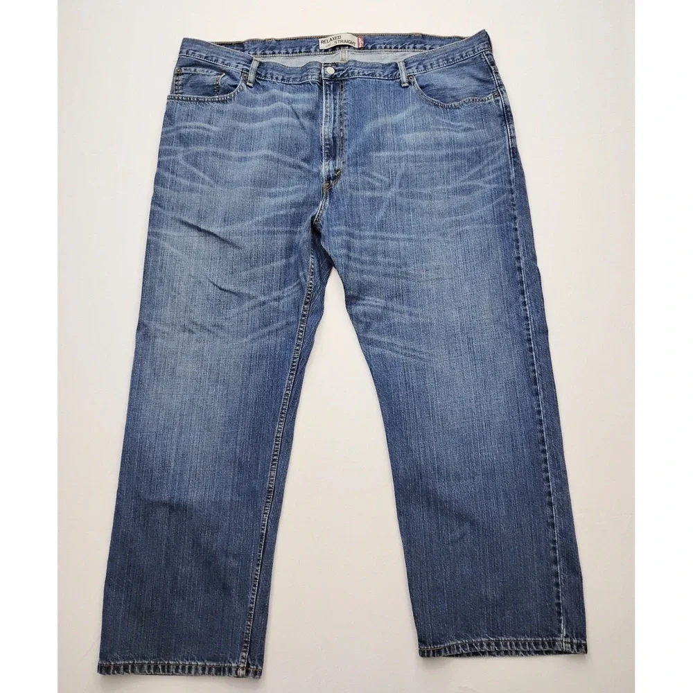 Levi's 559 Jeans Relaxed Straight Fit Blue Mens 48x30 Red Tab Denim y2k